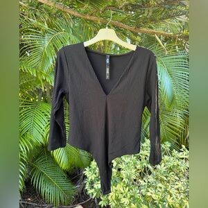 Victorias Secret Sport Black Bodysuit Size L